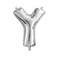 Letter Y Silver Foil Balloon - 35cm