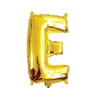 Letter E Gold Foil Balloon - 35cm