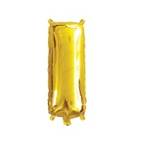 Letter I Gold Foil Balloon - 35cm