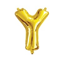 Letter Y Gold Foil Balloon - 35cm