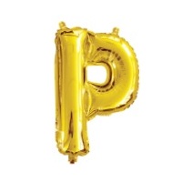 Letter P Gold Foil Balloon - 35cm