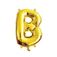 Letter B Gold Foil Balloon - 35cm