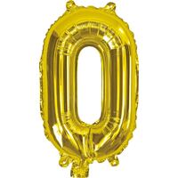 Number 0 Gold Foil Balloon - 35cm