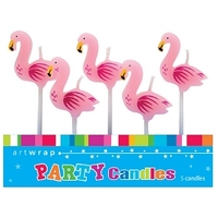 Flamingo Candles - Pk 5