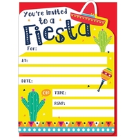 Mexican Fiesta Party Invitations - Pk 6*