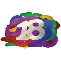 18th Birthday Giant Rainbow Confetti - PK 30