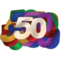 50th Birthday Giant Rainbow Confetti - PK 30