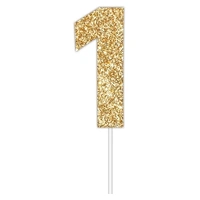 Gold Glitter Cake Topper #1