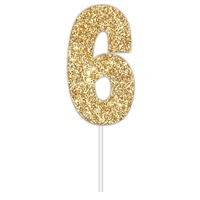 Gold Glitter Cake Topper #6*