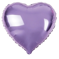 Lilac Heart Foil Balloon - 45cm