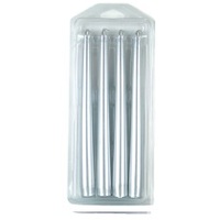 Large Silver Tape Candles - Pk 4*