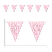 It's A Girl! Pennant Banner*