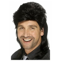 Black Mullet Wig