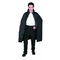 Black Satin Cape - Adult