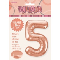 #5 34" Rose Gold Foil Balloon