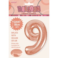 #9 34" Rose Gold Foil Balloon