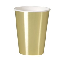 Gold Foil Paper Cups - Pk 8