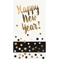 Chic Happy New Year Paper Napkins (20x11cm) - Pk 16