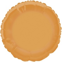 18" Orange Round Foil Balloon