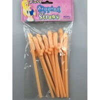 Penis Straws Natural - Pk 10