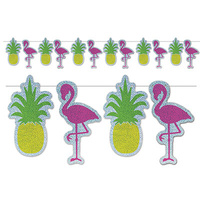 Flamingo & Pineapple Streamer Pk 1