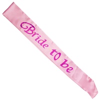 Bride To Be Flashing Light Pink Sash