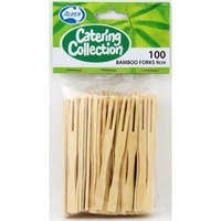 Bamboo Cocktail Forks - PK 100