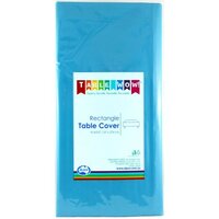 Azure Blue Plastic Rectangle Tablecover (137x274cm)