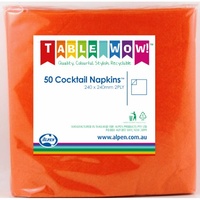 Orange 2ply Cocktail Napkins – Pack 50