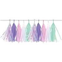 Pastel Glam Unicorn Tassel Garland - Pk 8