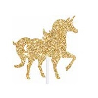 Gold Glitter Unicorn Cake Topper*