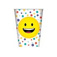 Smiley Face Paper Cups - Pk 8
