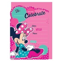 Minnie Mouse Party Invitations - Pk 16