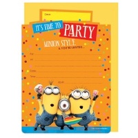 Minions Party Invitations - Pk 16