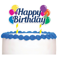 Happy Birthday Balloons Cake Topper