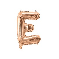 Rose Gold Air Filled 35cm Balloon - Letter E