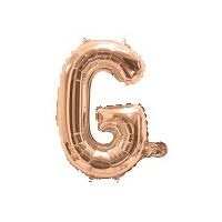Rose Gold Air Filled 35cm Balloon - Letter G