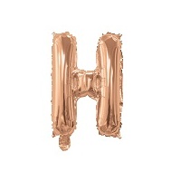 Rose Gold Air Filled 35cm Balloon - Letter H