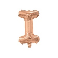 Rose Gold Air Filled 35cm Balloon - Letter I