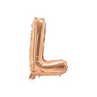 Rose Gold Air Filled 35cm Balloon - Letter L