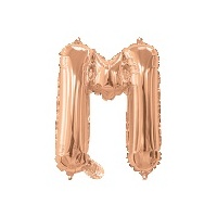 Rose Gold Air Filled 35cm Balloon - Letter M