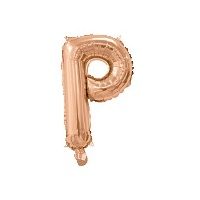 Rose Gold Air Filled 35cm Balloon - Letter P