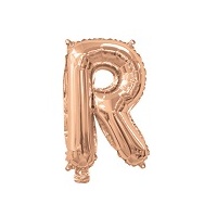 Rose Gold Air Filled 35cm Balloon - Letter R