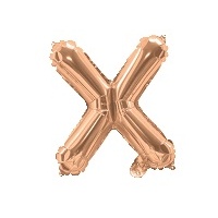 Rose Gold Air Filled 35cm Balloon - Letter X