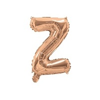 Rose Gold Air Filled 35cm Balloon - Letter Z