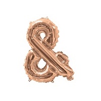 Rose Gold Air Filled 35cm Balloon - &