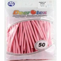 Pastel Light Pink 2" x 60" Modelling Balloons - Pk 50