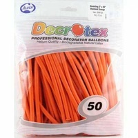 Standard Orange 2" x 60" Modelling Balloons - Pk 50