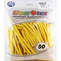 Standard Yellow 2" x 60" Modelling Balloons - Pk 50