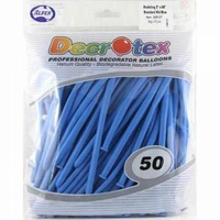 Standard Mid Blue 2" x 60" Modelling Balloons - Pk 50